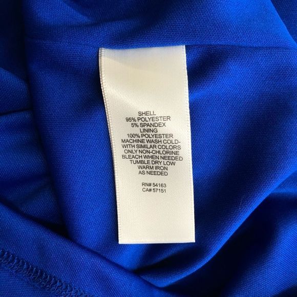 Eliza J Cobalt Blue Side Ruched Long Sleeve Dress NWT - Picture 10 of 12